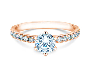 Verlovingsring Classic Pavé in 18K roségoud met diamanten 1,11ct G/SI