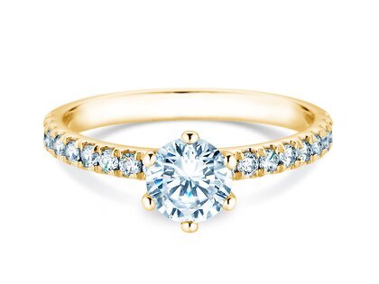 Verlovingsring Classic Pavé in 14K geelgoud met diamanten 1,11ct G/SI