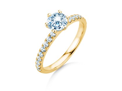 Verlovingsring Classic Pavé in 14K geelgoud met diamanten 1,11ct G/SI
