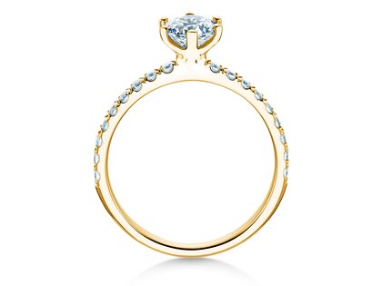 Verlovingsring Classic Pavé in 14K geelgoud met diamanten 1,11ct G/SI