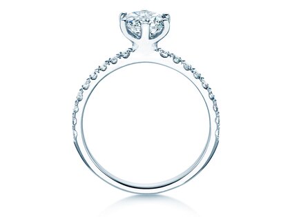 Verlovingsring Classic Pavé in 14K witgoud met Lab-grown diamanten 1,36ct E/VS