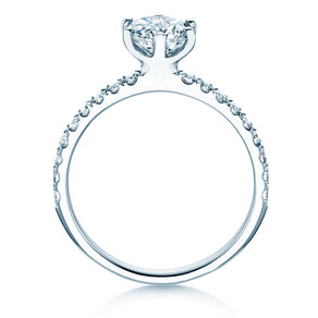 Verlovingsring Classic Pavé in 14K witgoud met Lab-grown diamanten 1,36ct E/VS
