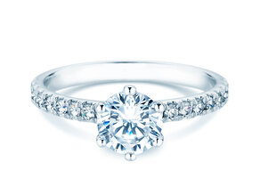 Verlovingsring Classic Pavé in 14K witgoud met Lab-grown diamanten 1,36ct E/VS
