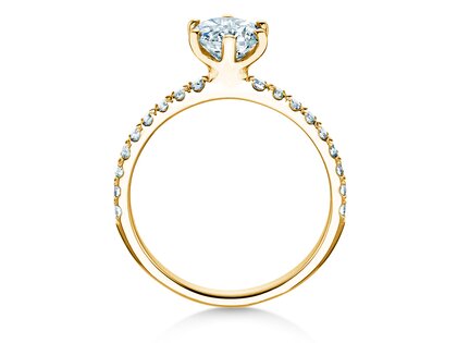 Verlovingsring Classic Pavé in 9K geelgoud met Lab-grown diamanten 1,36ct E/VS