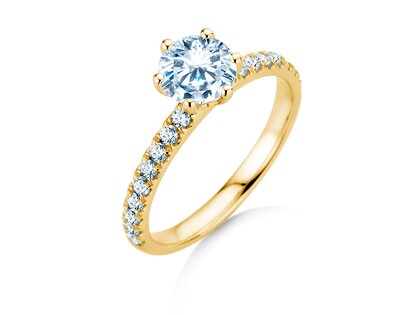 Verlovingsring Classic Pavé in 9K geelgoud met Lab-grown diamanten 1,36ct E/VS