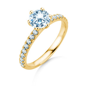 Verlovingsring Classic Pavé in 9K geelgoud met Lab-grown diamanten 1,36ct E/VS