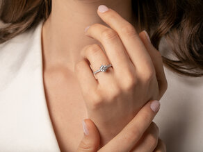 Verlovingsring Classic Pavé in 9K geelgoud met Lab-grown diamanten 1,36ct E/VS