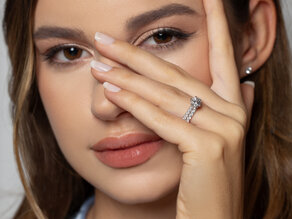 Verlovingsring Classic Pavé in 9K geelgoud met Lab-grown diamanten 1,36ct E/VS