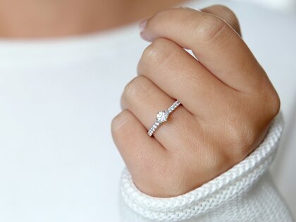 Verlovingsring Classic Pavé in 18K geelgoud met diamanten 0,60ct G/SI