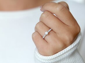 Verlovingsring Classic Pavé in 18K geelgoud met diamanten 0,60ct G/SI