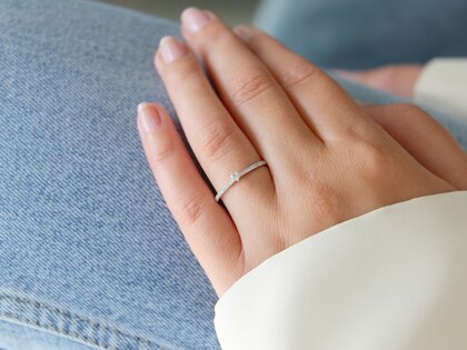 Verlovingsring Classic Pavé in 18K witgoud met diamanten 0,30ct G/SI