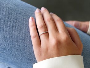 Verlovingsring Classic Pavé in 14K witgoud met diamanten 0,20ct G/SI