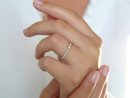 Verlovingsring Classic Pavé in 14K witgoud met diamanten 0,20ct G/SI