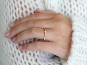 Verlovingsring Classic Pavé in 18K witgoud met diamanten 0,30ct G/SI