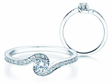 Verlovingsring Crush  in 14K witgoud met diamanten 0,27ct G/SI
