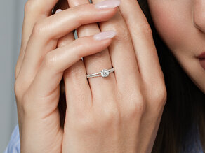 Verlovingsring Dynasty Petite in 18K witgoud met diamanten 0,85ct G/SI