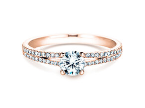 Verlovingsring Dynasty Petite in 18K roségoud met diamanten 0,85ct G/SI