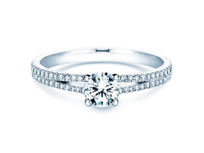 Verlovingsring Dynasty Petite in 18K witgoud met diamanten 0,85ct G/SI