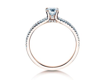 Verlovingsring Dynasty Petite in 18K roségoud met diamanten 0,85ct G/SI