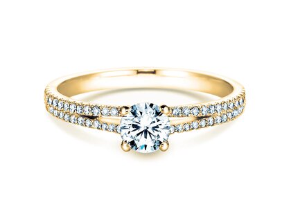 Verlovingsring Dynasty Petite in 18K geelgoud met diamanten 0,85ct G/SI
