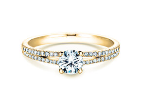 Verlovingsring Dynasty Petite in 18K geelgoud met diamanten 0,85ct G/SI