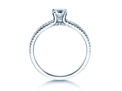 Verlovingsring Dynasty Petite in 18K witgoud met diamanten 0,85ct G/SI