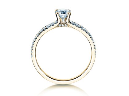 Verlovingsring Dynasty Petite in 18K geelgoud met diamanten 0,85ct G/SI
