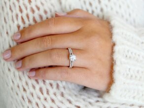 Verlovingsring Dynasty in 18K witgoud met diamanten 1,27ct G/SI