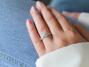 Verlovingsring Dynasty in 18K witgoud met diamanten 1,27ct G/SI