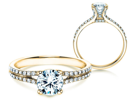 Verlovingsring Dynasty in 18K geelgoud met diamanten 1,27ct G/SI