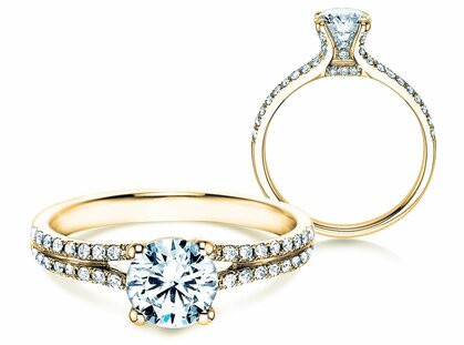 Verlovingsring Dynasty in 18K geelgoud met diamanten 1,27ct G/SI