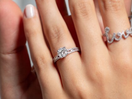 Verlovingsring Dynasty in 18K witgoud met diamanten 1,27ct G/SI