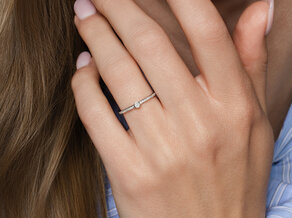 Verlovingsring Eternal Pavé in 14K witgoud met diamanten 0,21ct G/SI