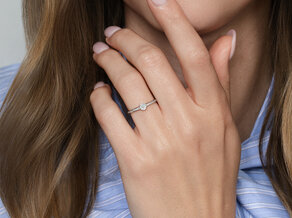 Verlovingsring Eternal Pavé in 18K witgoud met diamanten 0,30ct G/SI