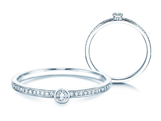 Verlovingsring Eternal Pavé in 18K witgoud met diamanten 0,25ct G/SI