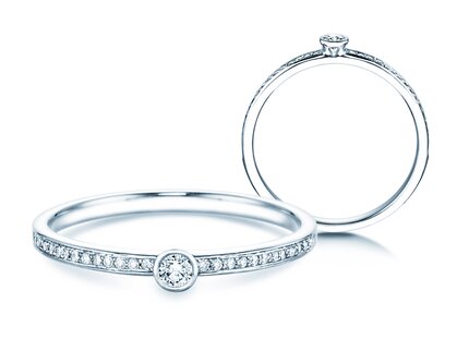 Verlovingsring Eternal Pavé in 18K witgoud met diamanten 0,21ct G/SI