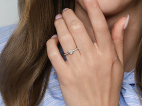 Verlovingsring Eternal Pavé in 14K witgoud met diamanten 0,40ct G/SI