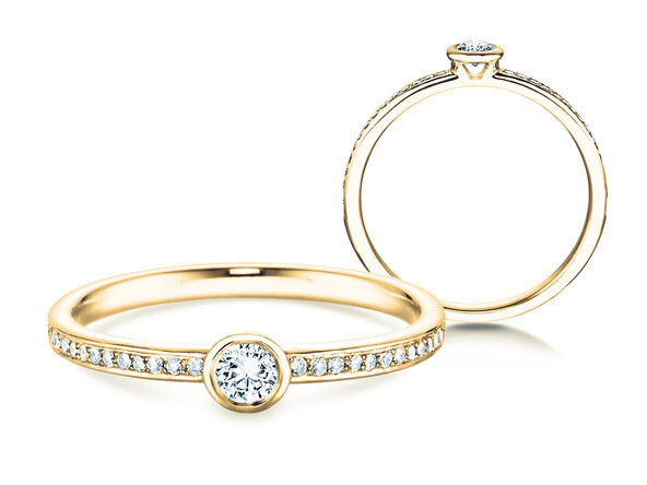 Verlovingsring Eternal Pavé in 14K geelgoud met diamanten 0,70ct G/SI