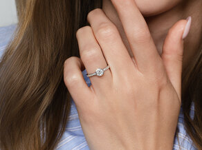 Verlovingsring Eternal Pavé in 14K geelgoud met diamanten 0,46ct G/SI