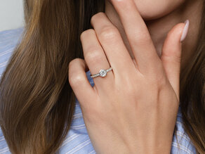 Verlovingsring Eternal Pavé in 14K witgoud met diamanten 0,70ct G/SI