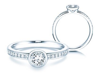 Verlovingsring Eternal Pavé in 18K witgoud met diamanten 0,60ct G/SI