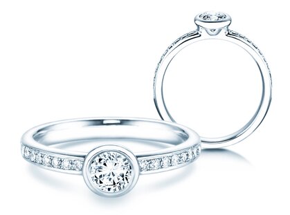 Verlovingsring Eternal Pavé in 18K witgoud met diamanten 0,60ct