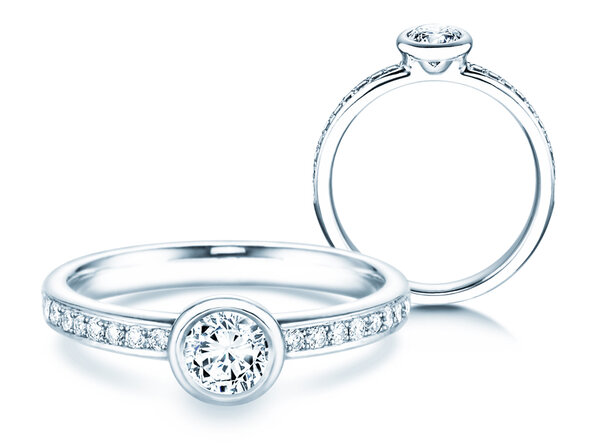 Verlovingsring Eternal Pavé in 18K witgoud met diamanten 0,60ct G/SI