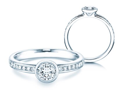 Verlovingsring Eternal Pavé in 14K witgoud met diamanten 0,70ct G/SI