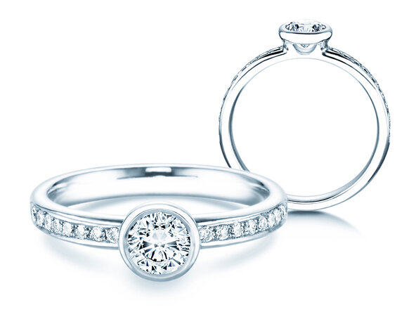Verlovingsring Eternal Pavé in 14K witgoud met diamanten 0,70ct G/SI