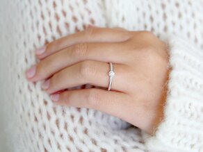 Verlovingsring Eternal Pavé in 18K witgoud met diamanten 0,35ct G/SI