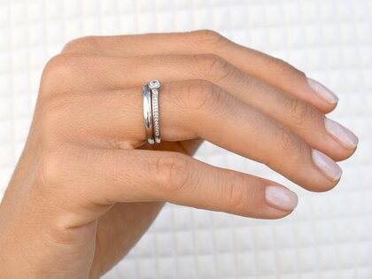 Verlovingsring Eternal Pavé in 18K witgoud met diamanten 0,35ct G/SI