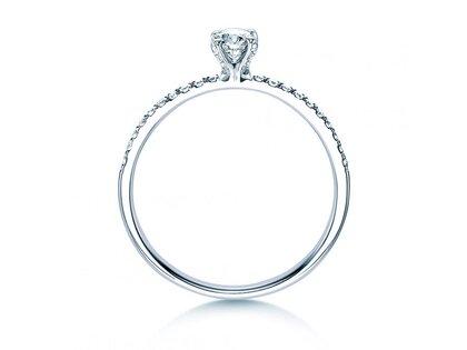 Verlovingsring Grace Petite in 18K witgoud met diamanten 0,43ct G/SI