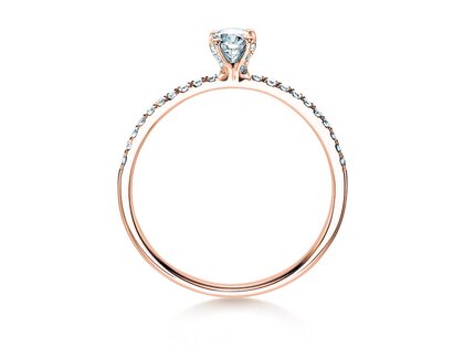Verlovingsring Grace Petite in 18K roségoud met diamanten 0,43ct G/SI