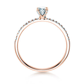 Verlovingsring Grace Petite in 18K roségoud met diamanten 0,43ct G/SI